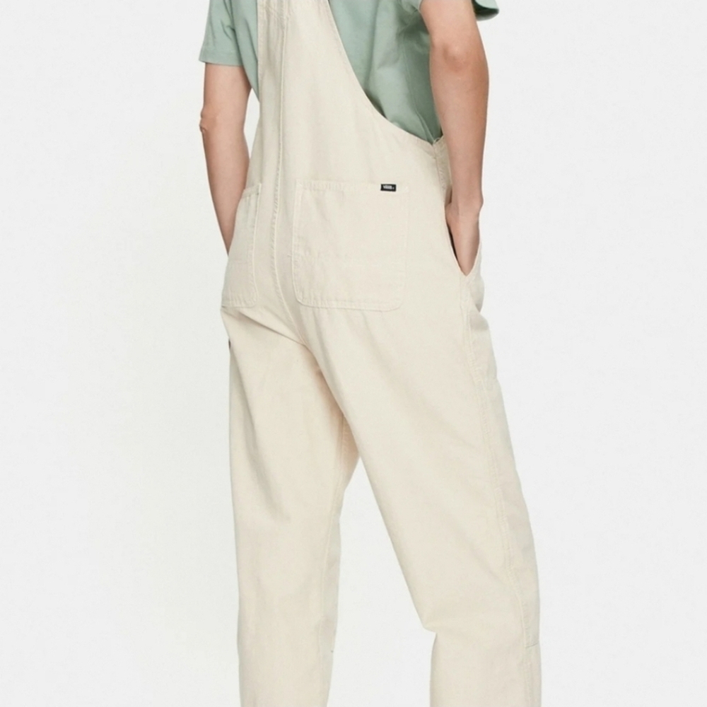 Vans Cotton Stryker Overalls Women Workwear Inspired Patches Cream New 102025 - Picture 6 of 11